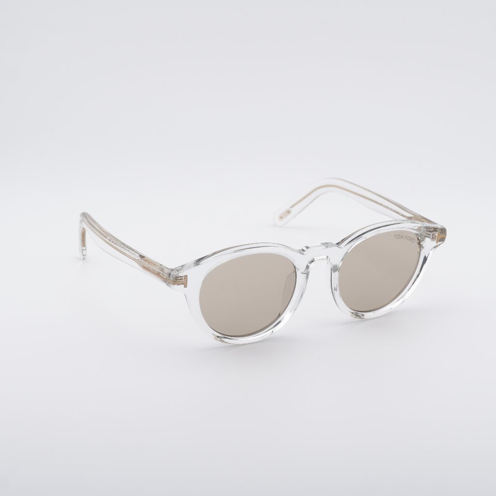 Tom Ford Ft1123-D 26e Sunglasses Crystal Round Frame, Brown Lenses